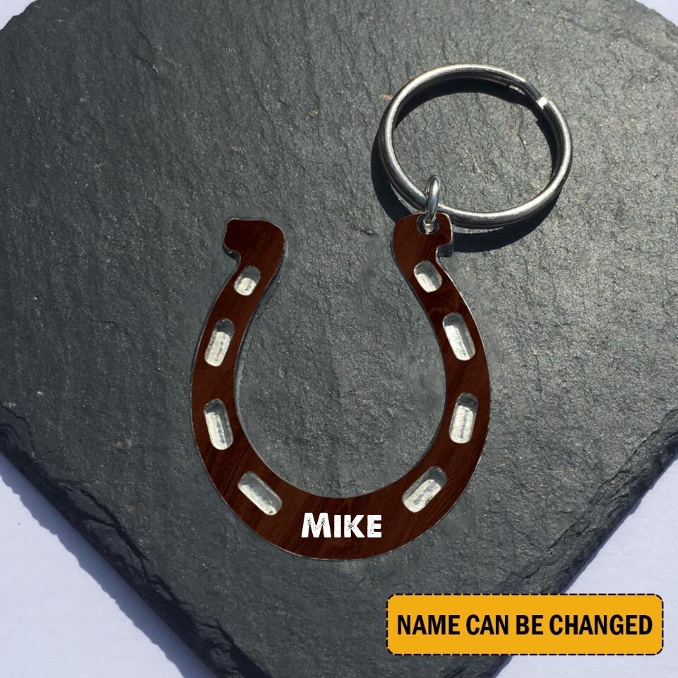 Personalized Horse Lover Wood Keychain Printed 22AUG-HY05