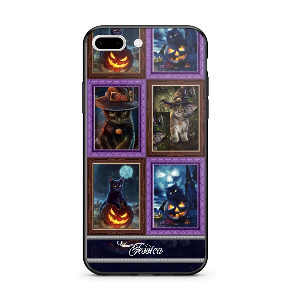 Personalized Cat Picture Halloween Phone Case Printed NQDT0909