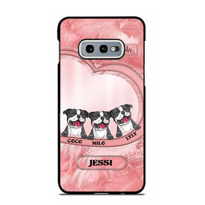 Personalized Dog Heart Feather Phone Case Printed NQDT0909