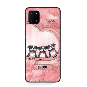 Personalized Dog Heart Feather Phone Case Printed NQDT0909