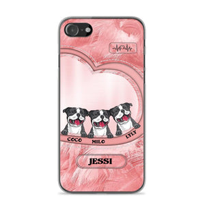 Personalized Dog Heart Feather Phone Case Printed NQDT0909