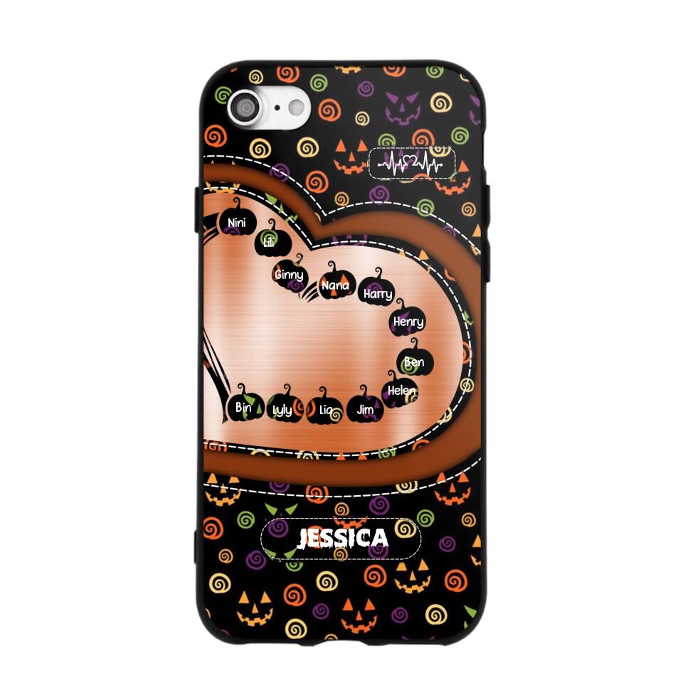 Personalized Halloween Heart Kid Phone Case Printed NQDT1009