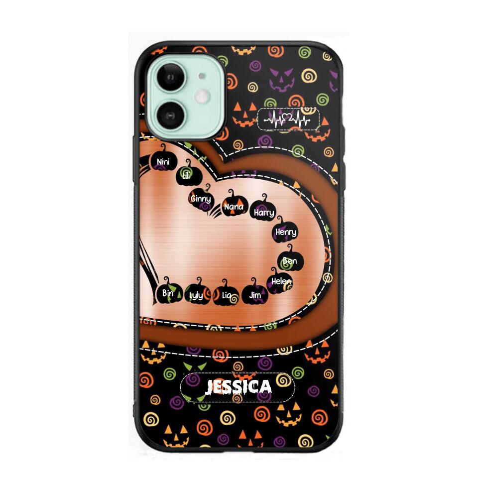 Personalized Halloween Heart Kid Phone Case Printed NQDT1009