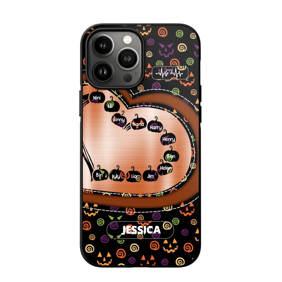 Personalized Halloween Heart Kid Phone Case Printed NQDT1009