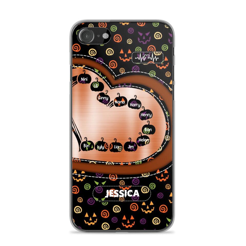 Personalized Halloween Heart Kid Phone Case Printed NQDT1009