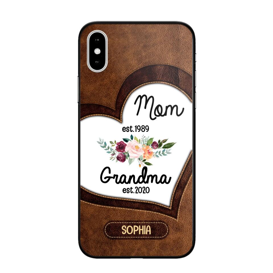 Personalized Mom And Grandma Phonecase 3D Printed QTVQ1209