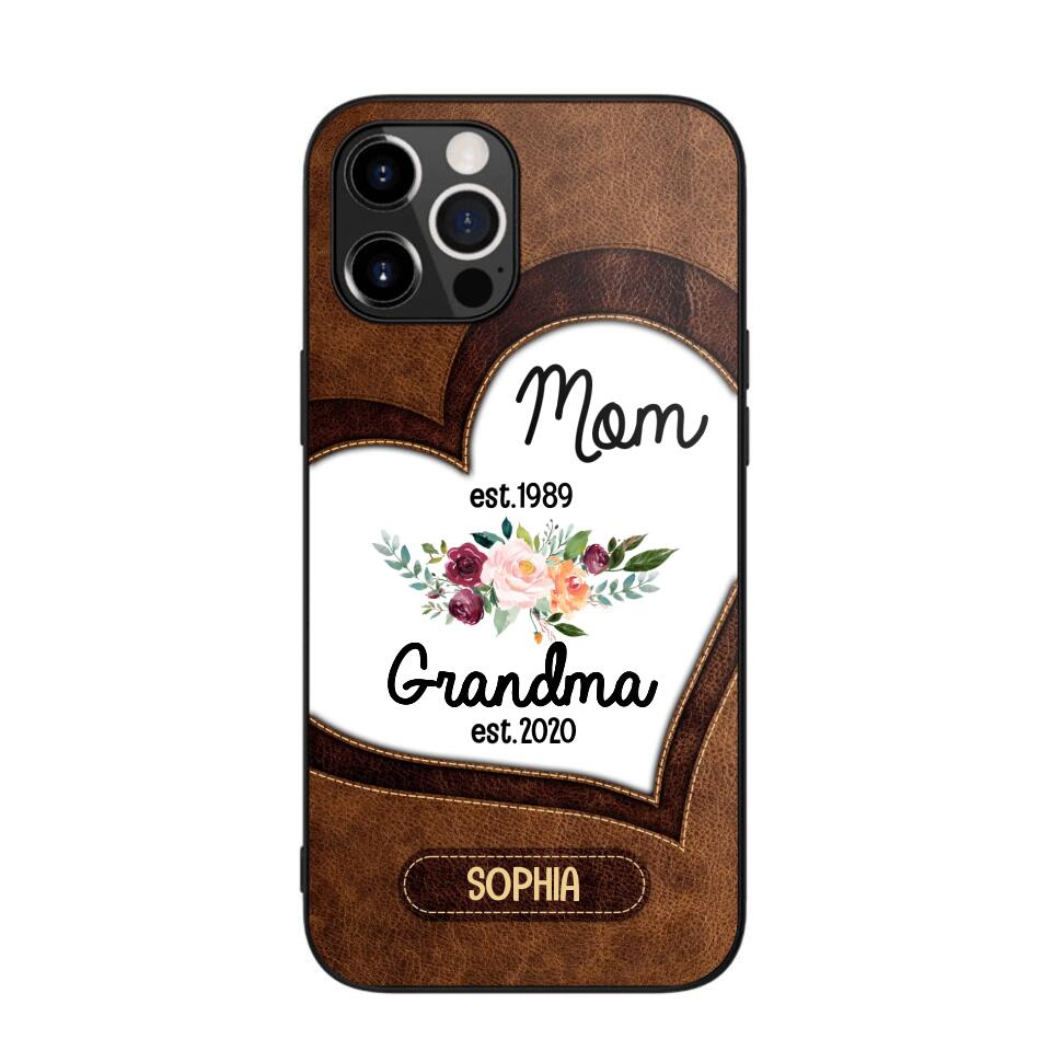 Personalized Mom And Grandma Phonecase 3D Printed QTVQ1209