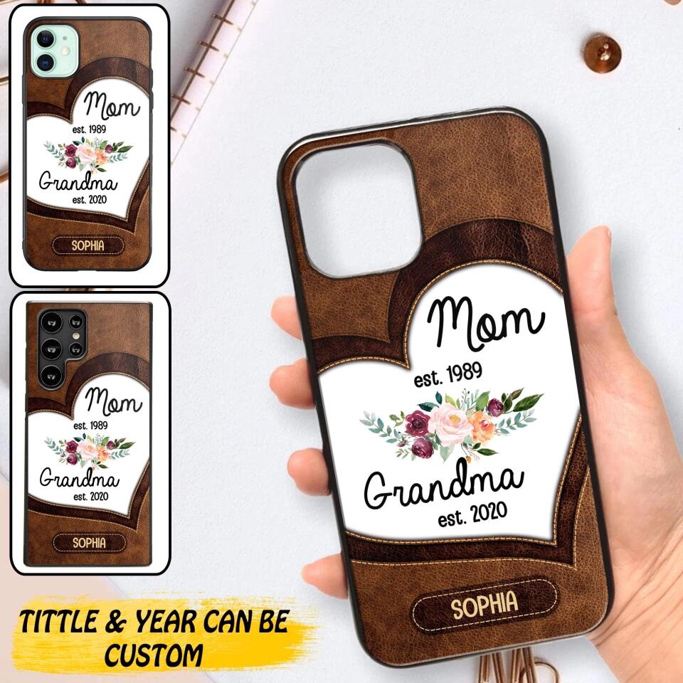 Personalized Mom And Grandma Phonecase 3D Printed QTVQ1209