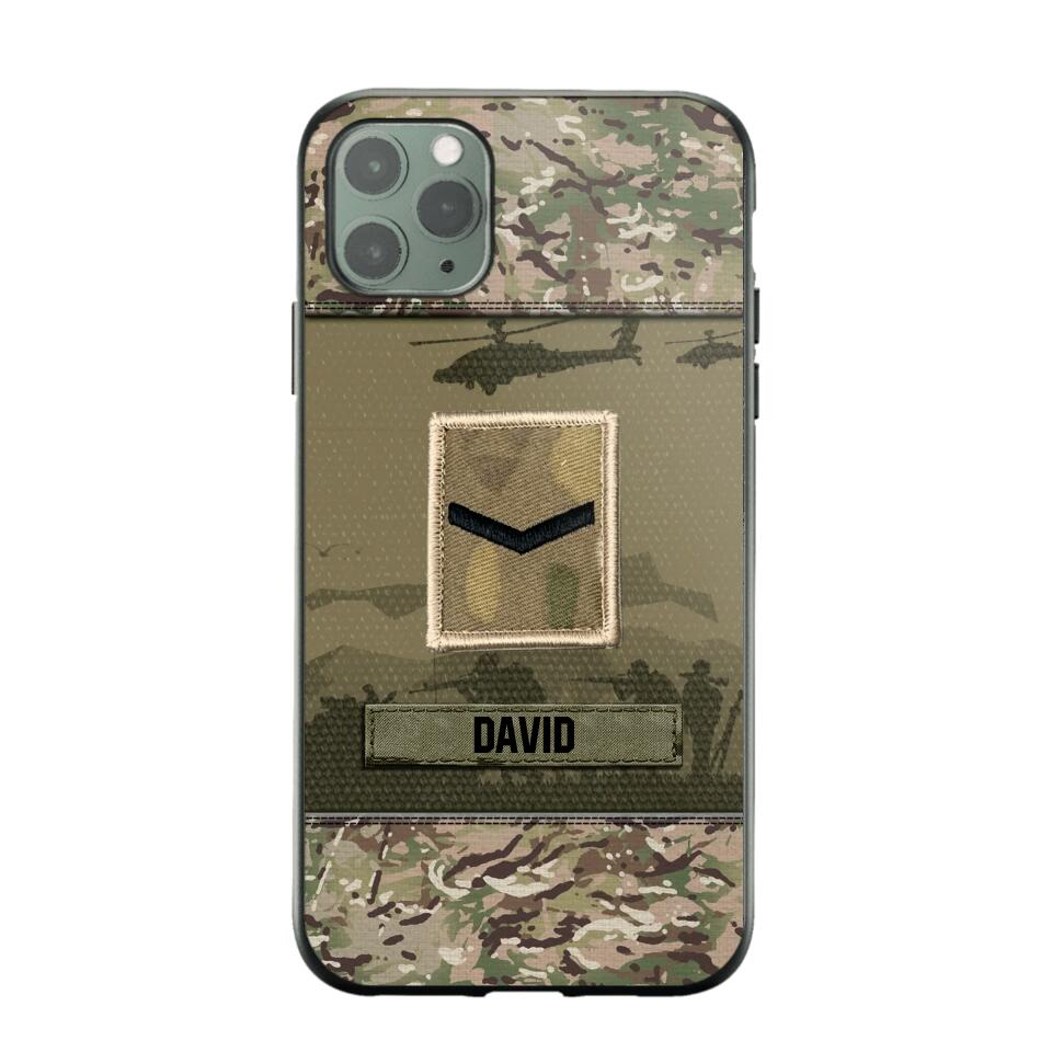 Personalized British Veterans/Soldier Camo Phone Case Printed 22SEP-DT12