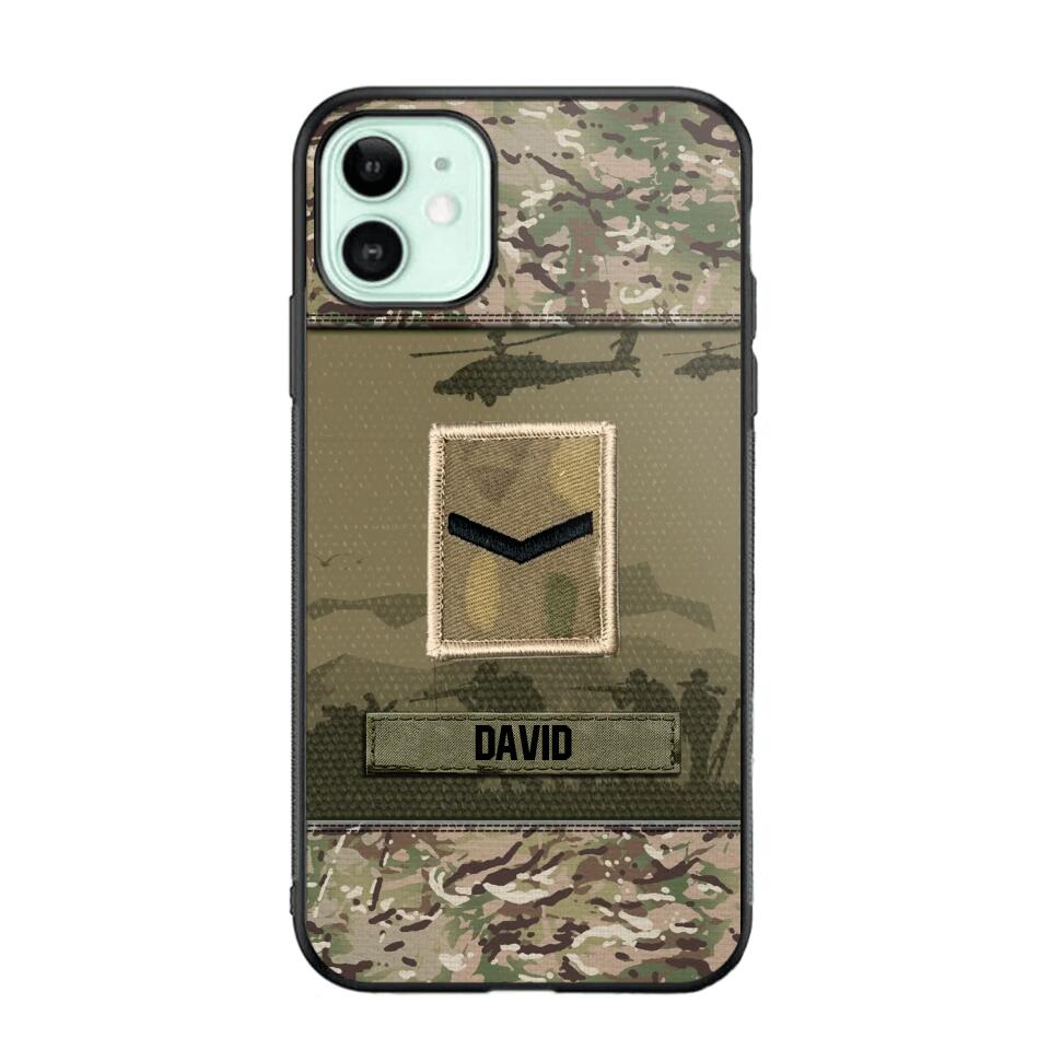 Personalized British Veterans/Soldier Camo Phone Case Printed 22SEP-DT12