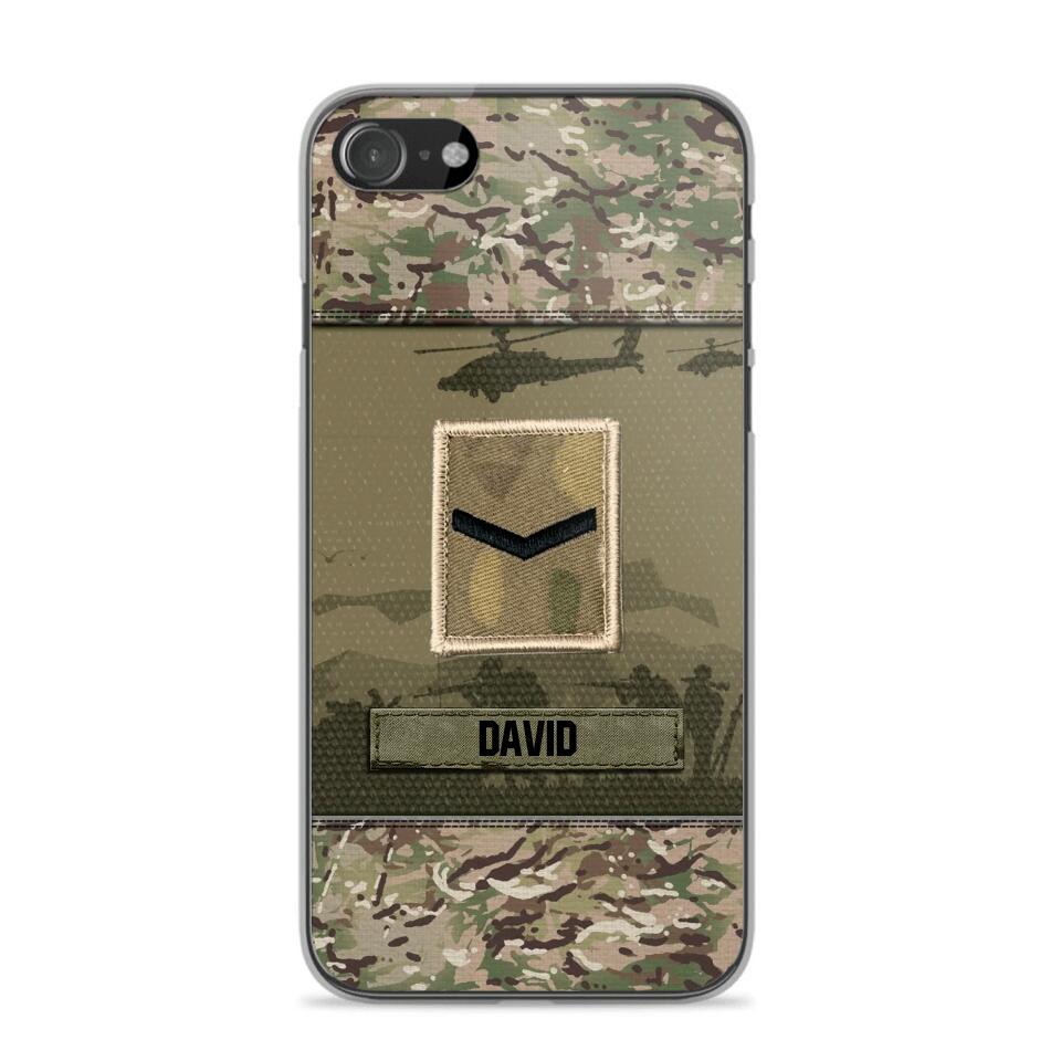 Personalized British Veterans/Soldier Camo Phone Case Printed 22SEP-DT12