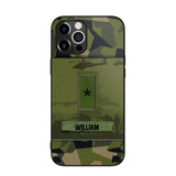 Personalized Swedish Veterans/Soldier Camo Phone Case Printed 22SEP-DT12