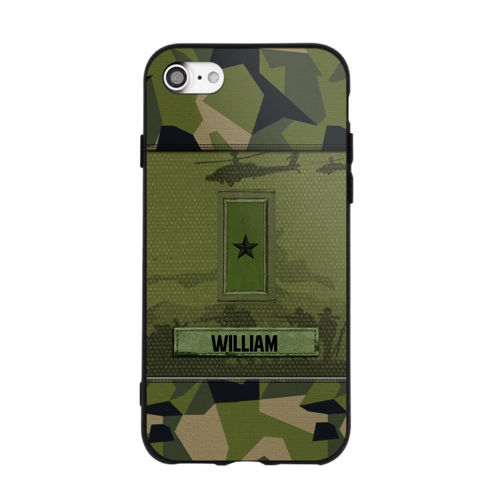 Personalized Swedish Veterans/Soldier Camo Phone Case Printed 22SEP-DT12