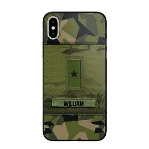 Personalized Swedish Veterans/Soldier Camo Phone Case Printed 22SEP-DT12