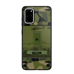 Personalized Swedish Veterans/Soldier Camo Phone Case Printed 22SEP-DT12