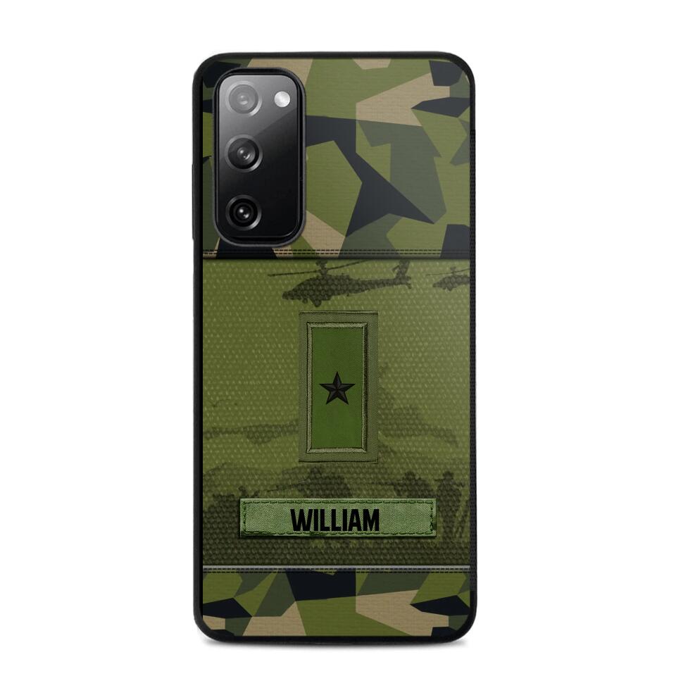 Personalized Swedish Veterans/Soldier Camo Phone Case Printed 22SEP-DT12