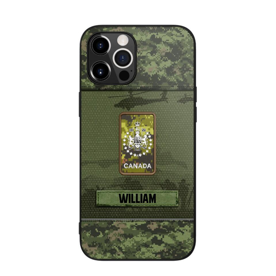 Personalized Canadian Veterans/Soldier Camo Phone Case Printed 22SEP-DT12