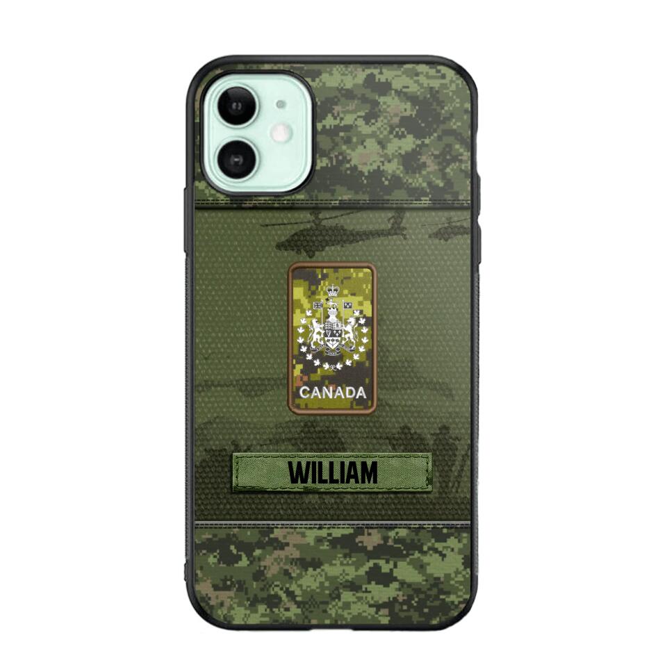 Personalized Canadian Veterans/Soldier Camo Phone Case Printed 22SEP-DT12