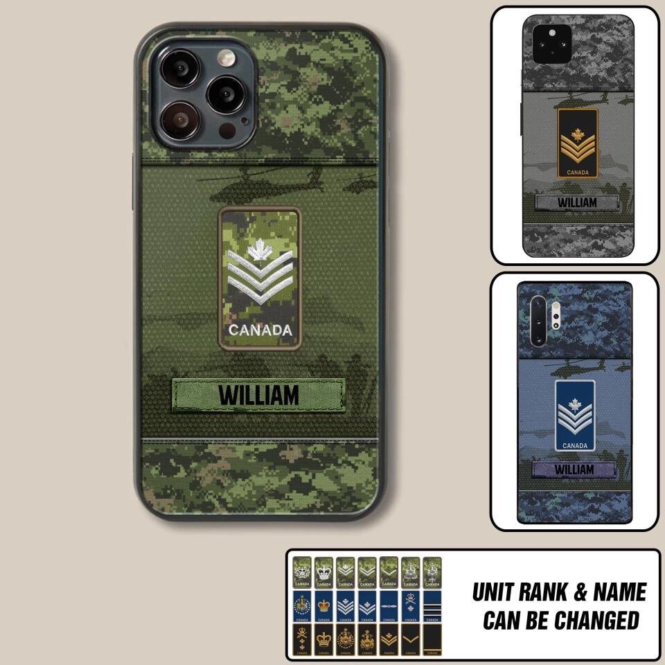 Personalized Canadian Veterans/Soldier Camo Phone Case Printed 22SEP-DT12