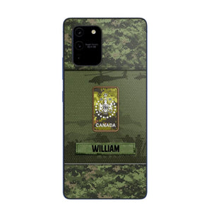 Personalized Canadian Veterans/Soldier Camo Phone Case Printed 22SEP-DT12