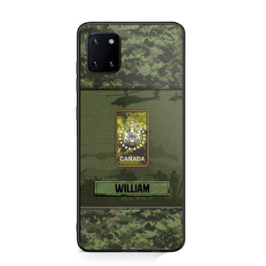 Personalized Canadian Veterans/Soldier Camo Phone Case Printed 22SEP-DT12