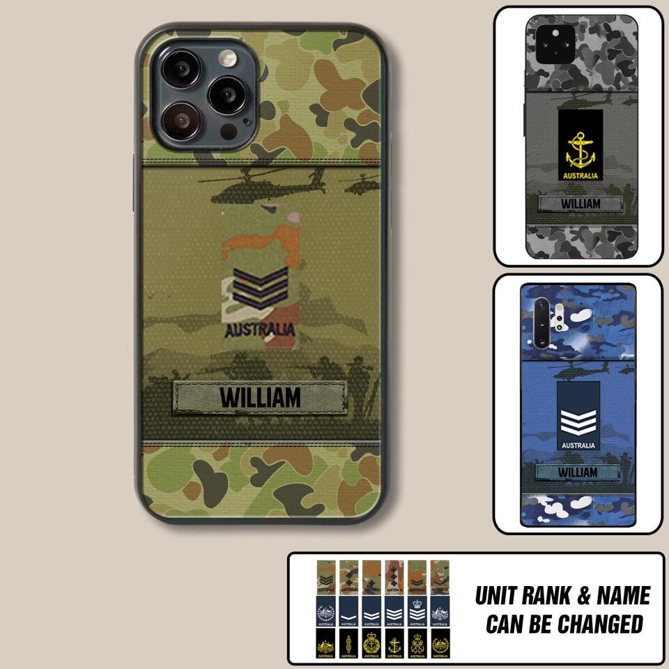 Personalized Australian Veterans/Soldier Camo Phone Case Printed 22SEP-DT12