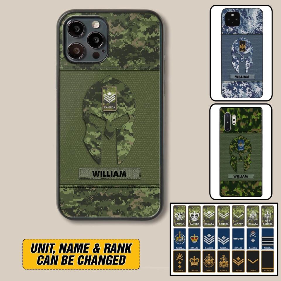 Personalized Canadian Veterans/Soldier Spartan Camo Phone Case Printed 22SEP-HY12