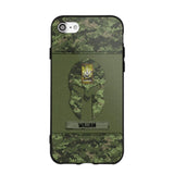 Personalized Canadian Veterans/Soldier Spartan Camo Phone Case Printed 22SEP-HY12