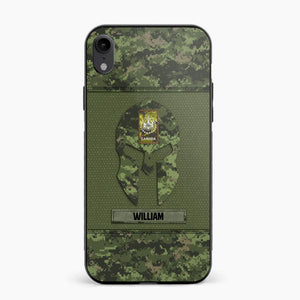 Personalized Canadian Veterans/Soldier Spartan Camo Phone Case Printed 22SEP-HY12