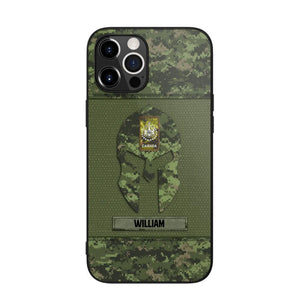 Personalized Canadian Veterans/Soldier Spartan Camo Phone Case Printed 22SEP-HY12