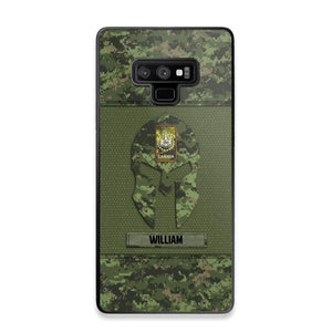 Personalized Canadian Veterans/Soldier Spartan Camo Phone Case Printed 22SEP-HY12