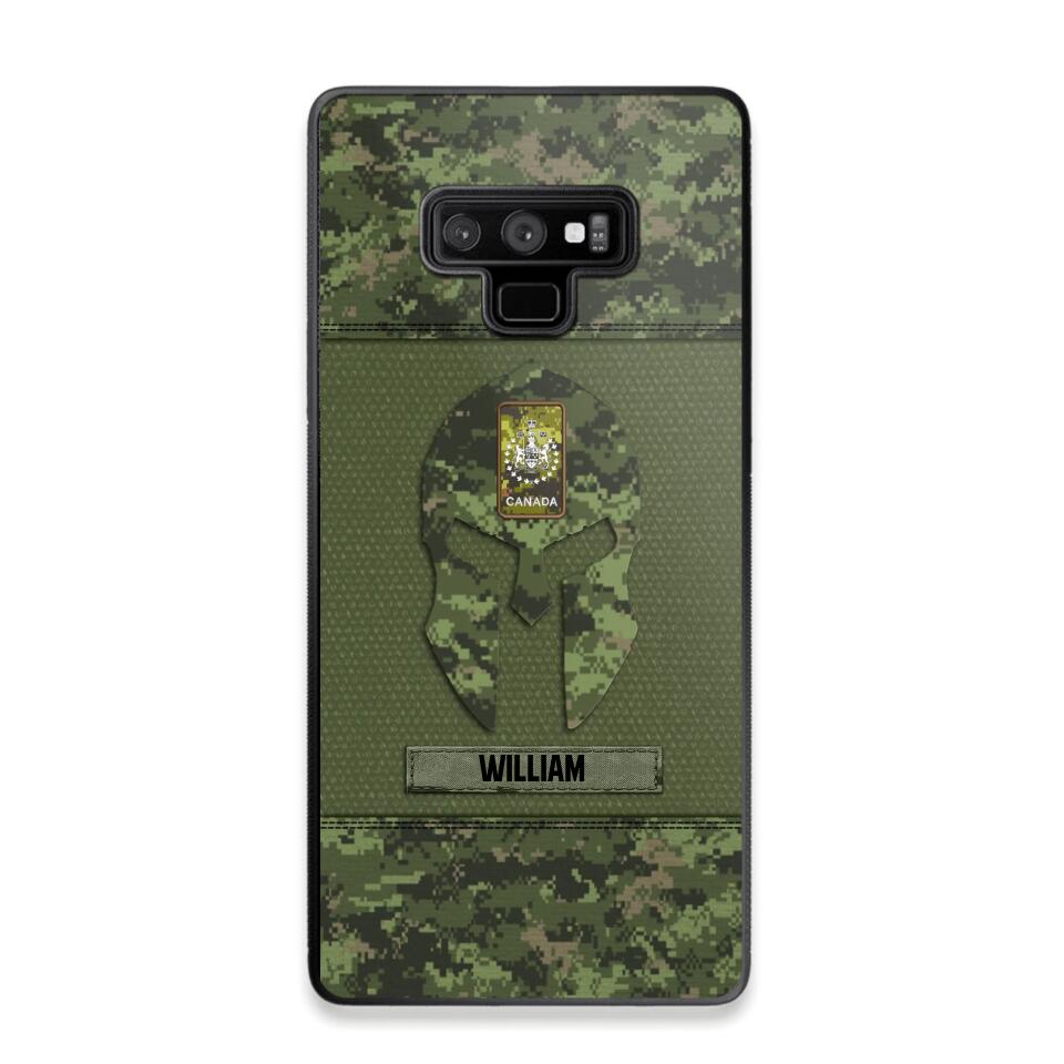 Personalized Canadian Veterans/Soldier Spartan Camo Phone Case Printed 22SEP-HY12