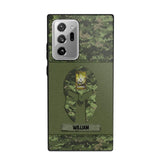 Personalized Canadian Veterans/Soldier Spartan Camo Phone Case Printed 22SEP-HY12