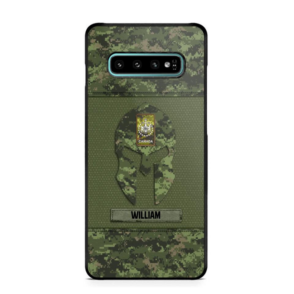 Personalized Canadian Veterans/Soldier Spartan Camo Phone Case Printed 22SEP-HY12