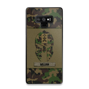 Personalized Swiss Veterans/Soldier Spartan Camo Phone Case Printed 22SEP-HY12