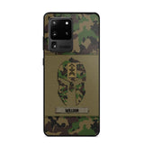 Personalized Swiss Veterans/Soldier Spartan Camo Phone Case Printed 22SEP-HY12