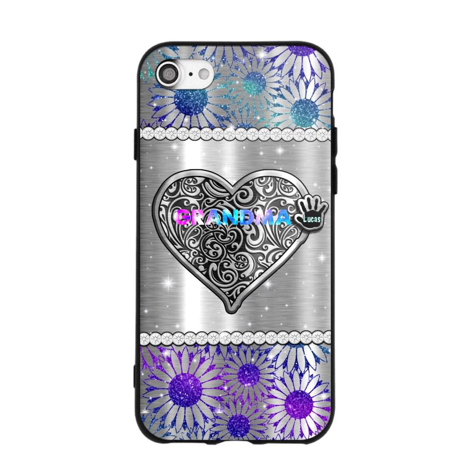 Personalized Grandma Kid Heart Phone Case Printed 22SEP-MA12