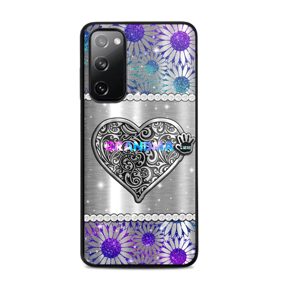 Personalized Grandma Kid Heart Phone Case Printed 22SEP-MA12