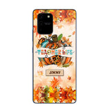 Personalized Teacher Life Halloween Fall Autum Phonecase 3D Printed QTMA1409