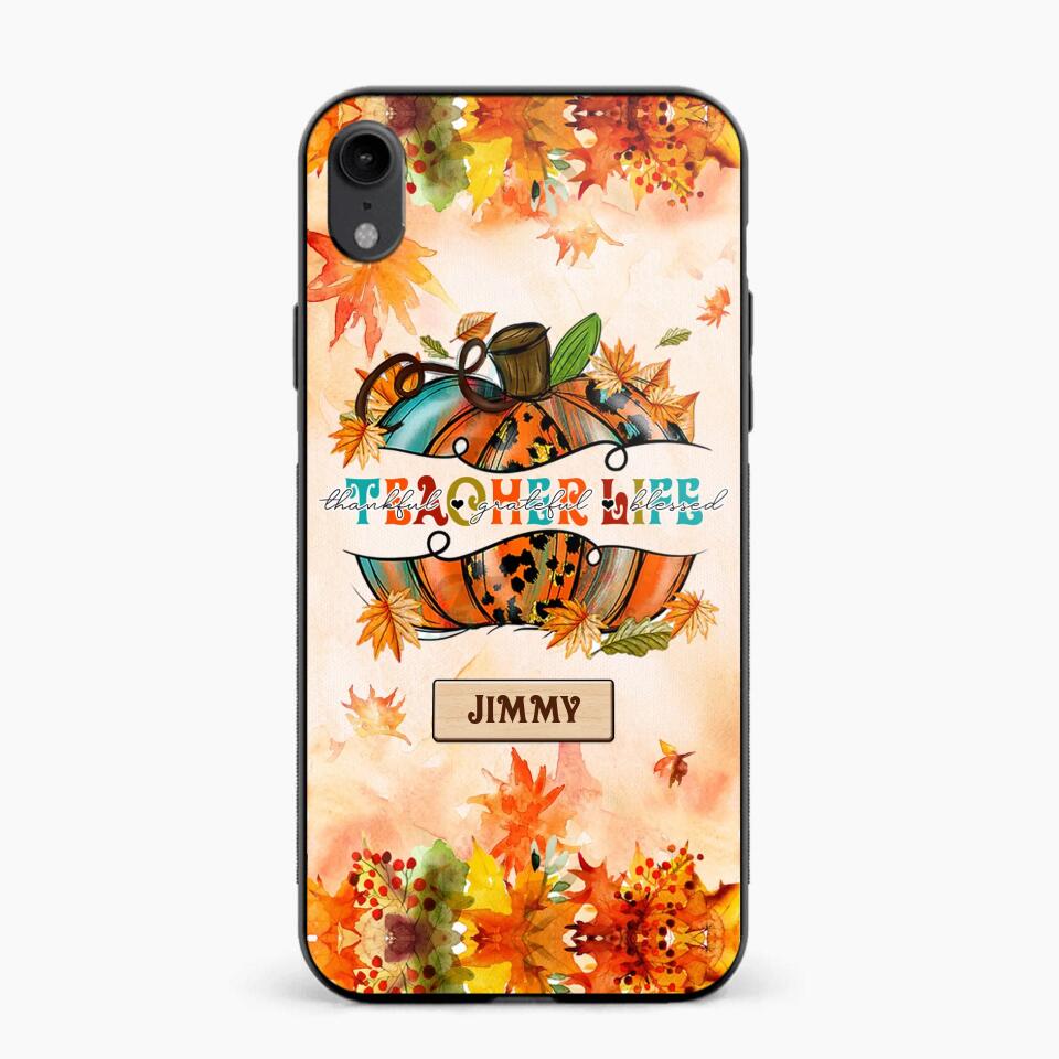 Personalized Teacher Life Halloween Fall Autum Phonecase 3D Printed QTMA1409