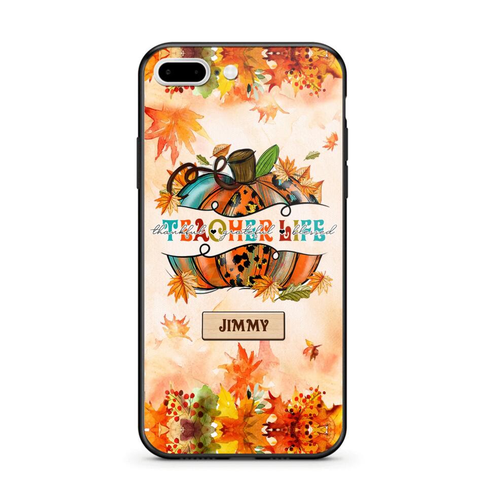 Personalized Teacher Life Halloween Fall Autum Phonecase 3D Printed QTMA1409