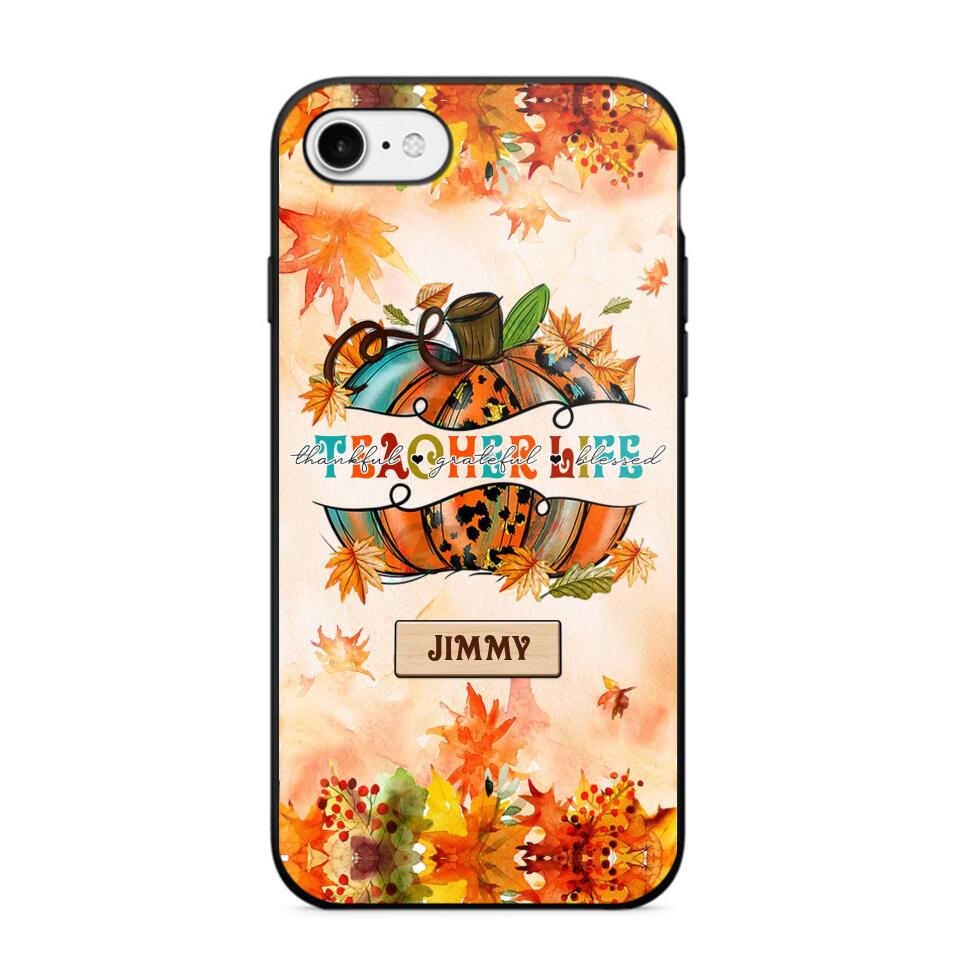 Personalized Teacher Life Halloween Fall Autum Phonecase 3D Printed QTMA1409