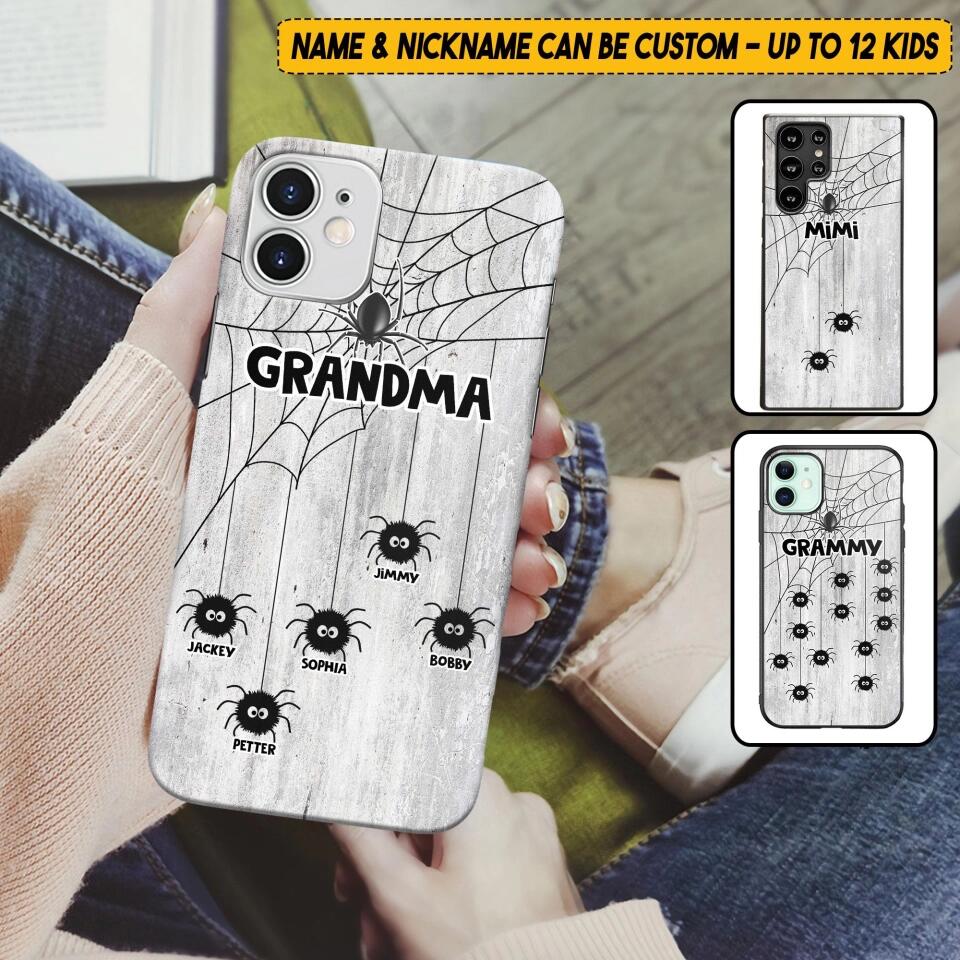 Personalized Grandma Mom Nana Spider Kid Name Phonecase 3D Printed QTVQ2009