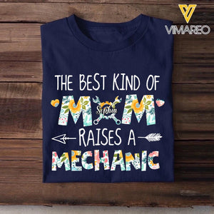 Personalized The Best Kind Of Mom Raises A Mechanic Tshirt Printed QTVQ1909