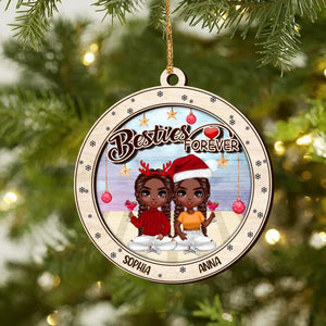 Personalized Doll Besties Forever Christmas Ornament Printed 22SEP-DT19