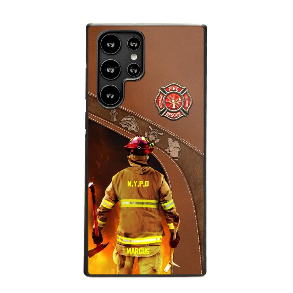 Personalized US Firefighter Phone Case Printed 22SEP-DT29