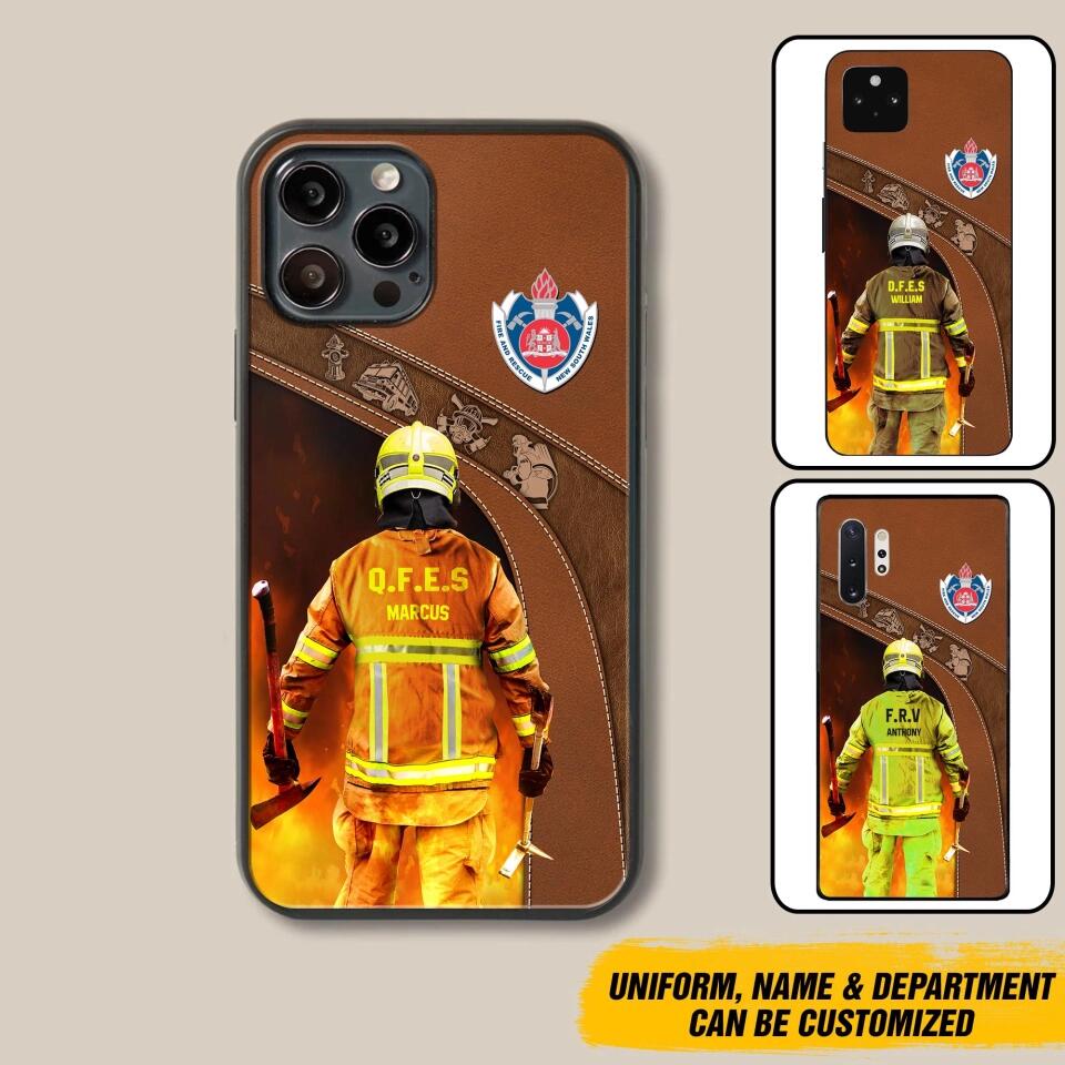 Personalized Australian Firefighter Phone Case Printed 22SEP-DT30