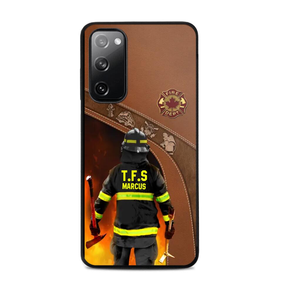 Personalized Canadian Firefighter Phone Case Printed 22SEP-DT30