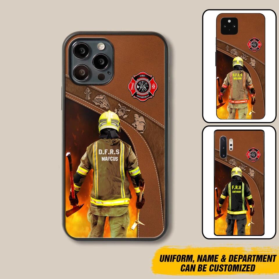 Personalized British Firefighter Phone Case Printed 22SEP-DT30