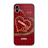 Personalized Grandma Kid Heart Caro Color Phone Case Printed 22OCT-HY04